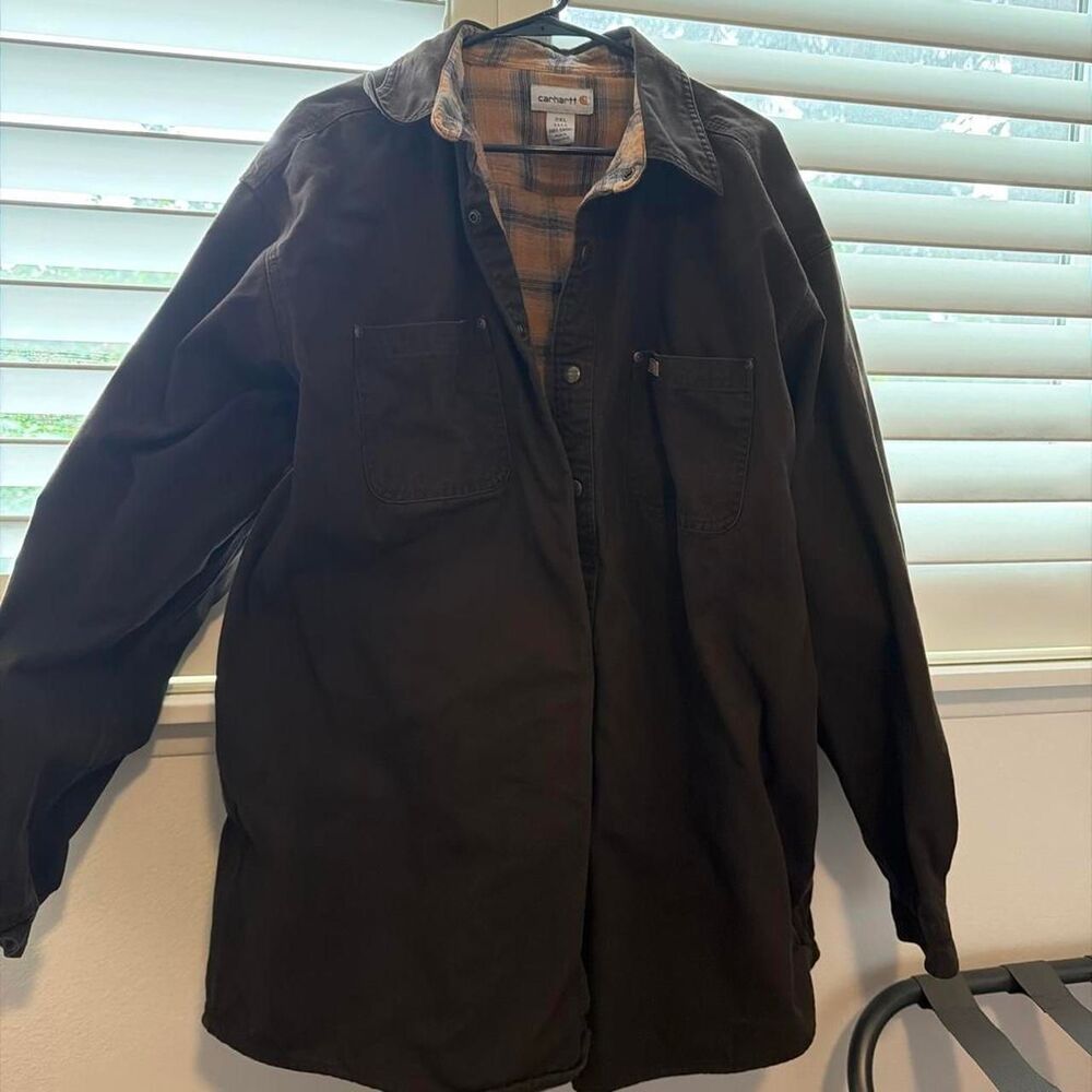 Carhartt Men's Brown and Black Jacket